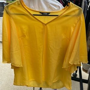 💛Yellow Flare Sleeve Top💛